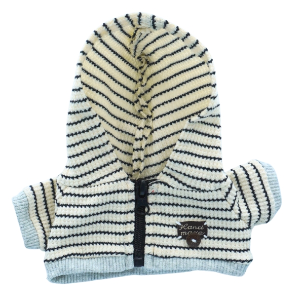 しましまジップアップパーカー